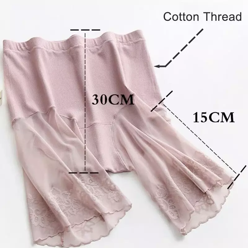 Summer Women's Underwear Solid Color Elastic Lace Safety Pants Sexy Shorts