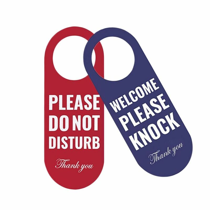 Double Sided Door Hanger Tags PVC New Design Do Not Disturb Signs Tips Tag Door Knobs Hanger Pendant