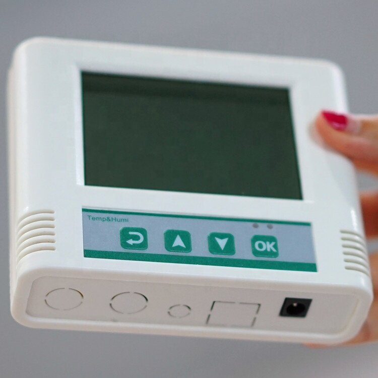 Sensor digital inteligente de temperatura y humedad para interiores, pantalla LCD modbus RS485 con batería integrada