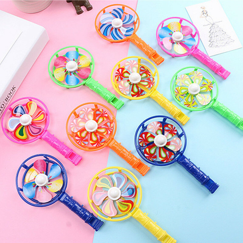 5PCS Reative Plastic Whistle Windmill Children's Classic Toys Kids Birthday Party Props Nostalgic Gift Toys Children's Party