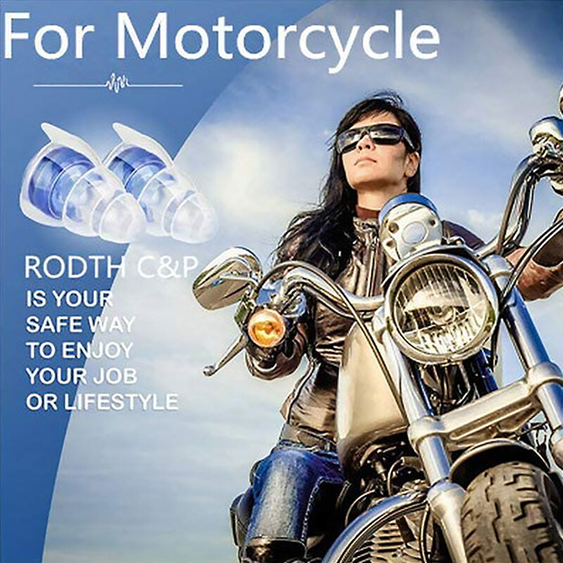 Motocycle-再利用可能なシリコンイヤフォン,耳栓,聴覚保護,睡眠,ミュージシャンフィルター