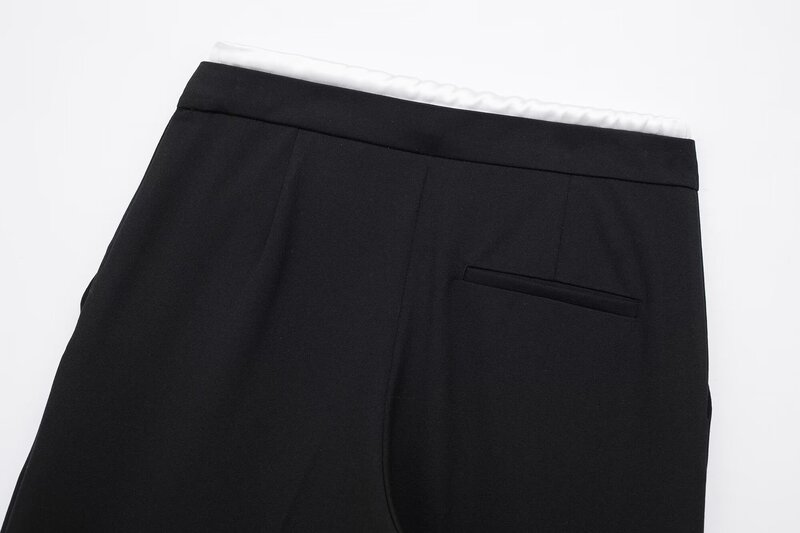 Женские широкие брюки в стиле ретро, модные шикарные свободные брюки с двойной талией, боковыми карманами, высокой эластичной талией и кулиской, весна 2024