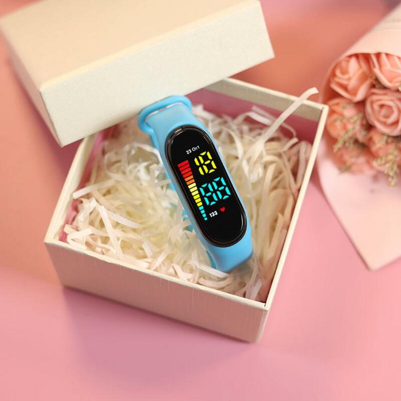 Jam tangan Digital M11 anak-anak jam tangan tahan air warna-warni LED jam tangan olahraga anak-anak jam tangan tampilan jernih tali lunak antiair Display jam cerdas