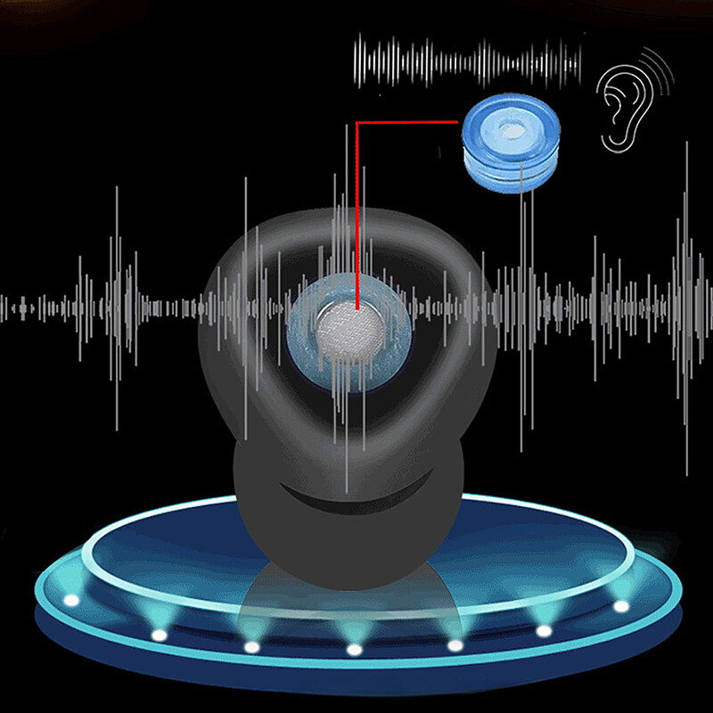 Sumbat telinga berenang silikon, cincin dalam pengurang kebisingan tahan air, dapat digunakan kembali isolasi suara konser produk senyap