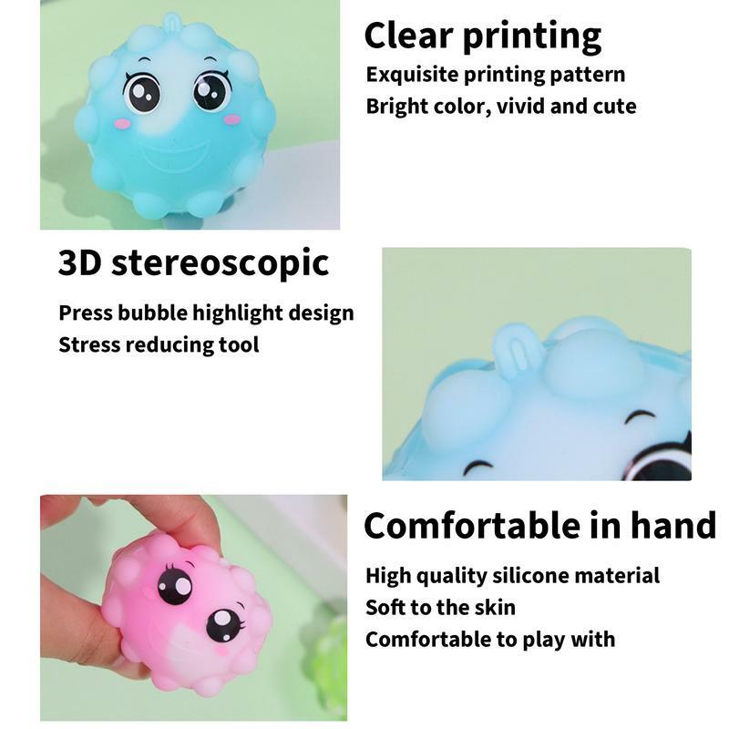 Bubble Squeeze Ball Cube pour enfants, Push Bubble, Anti-Stress, 3D Elastic, Stawlowed Instituts, Sensory Toys, Nouveauté Pincer Toy, Gift, 5cm, 1Pc