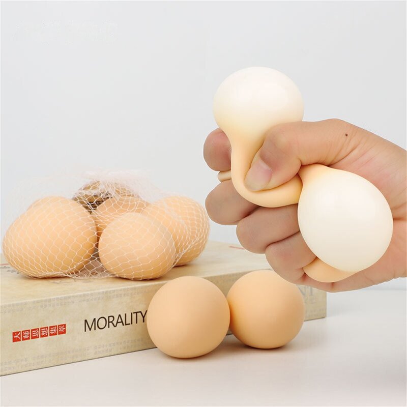 Kawaii Creative Decompression Toy Cozy Touch Emulated Egg Squishes Toy Kids Toys Ball Spoof Squeeze Fidget Toy Stress Relief Toy