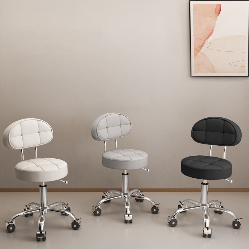 Professional Beauty Salon Chairs Backrest Barber Pedicure Chair Lifting Manicure Hairdresser Hair Salons Wheel Stool Furniture