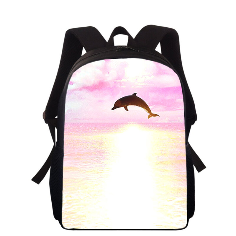 Dolphin animal 16 "zaino per bambini con stampa 3D borse per la scuola primaria per ragazzi e ragazze zaino per studenti borse per libri scolastici
