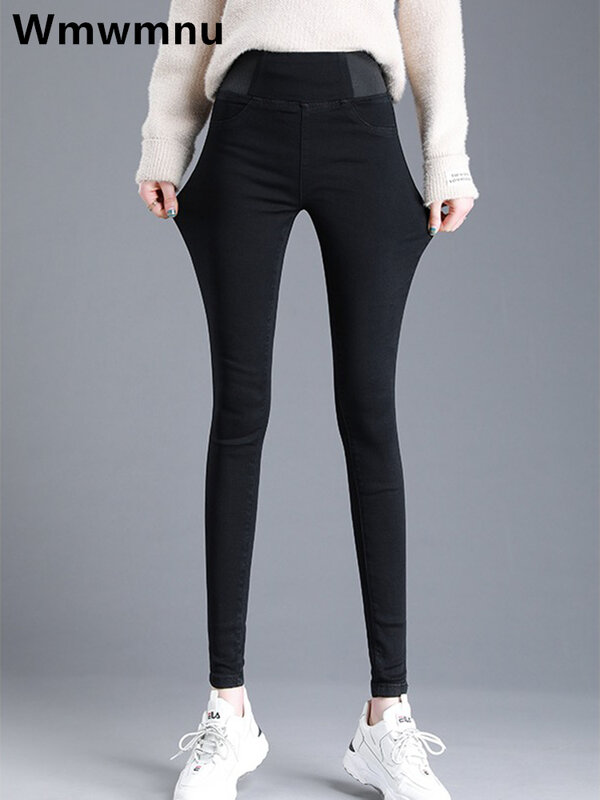Oversized 26-38 Zwarte Skinny Jeans Vrouwen Hoge Taille Slanke Denim Broek Stretch Leggings Vaqueros Casual Pantalones Jean 2024