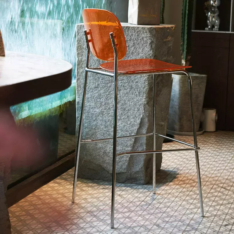 DD9001-630custom chaise de bar transparente nordique tabouret haut acrylique tabouret haut maison chaise haute tabouret de bar