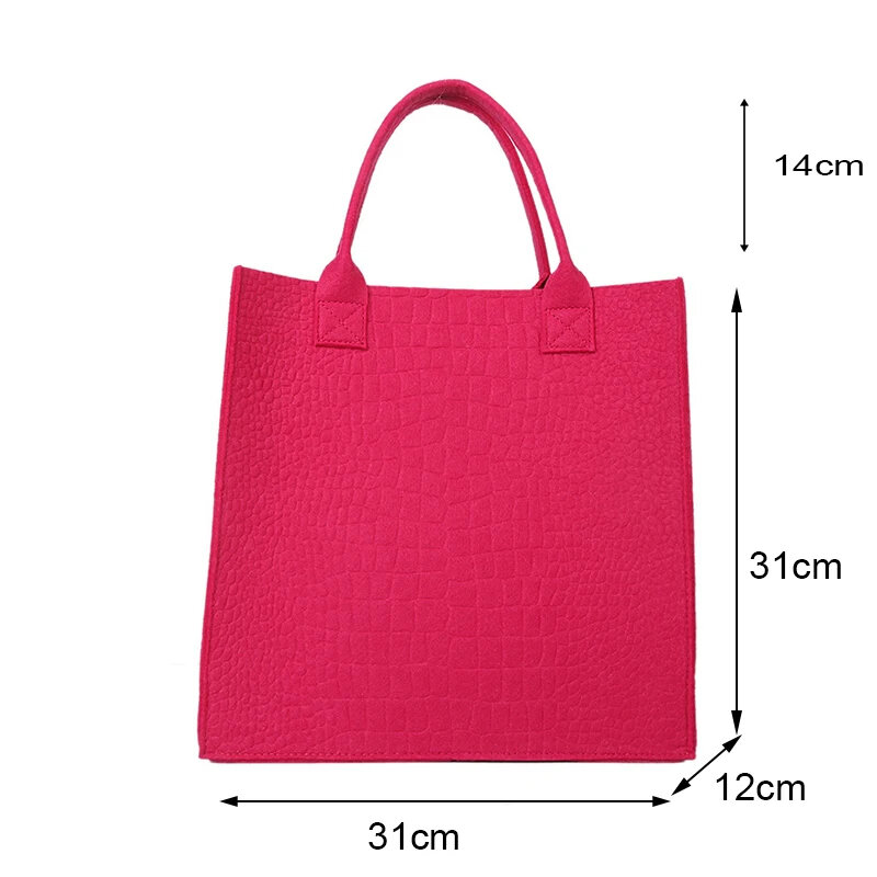 Женская сумка из фетра с тиснением под крокодила, сумка на плечо большой вместимости, модная брендовая сумка и кошелек, новинка 2023