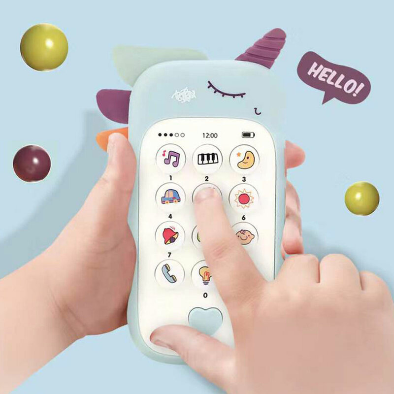 Baby Telefoon Speelgoed Tweetalige Muziek Telefoon Slapen Artefact Simulatie Telefoon Voor Kids Baby Vroege Educatief Speelgoed Verjaardagscadeau