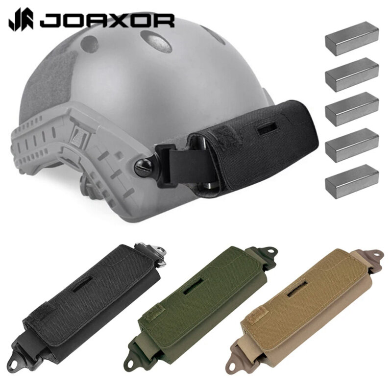 JOAXOR Tactical Helmet Balancing Weight Bag contrappeso con custodia per accessori da cinque ripiani per OPS Fast BJ PJ MH