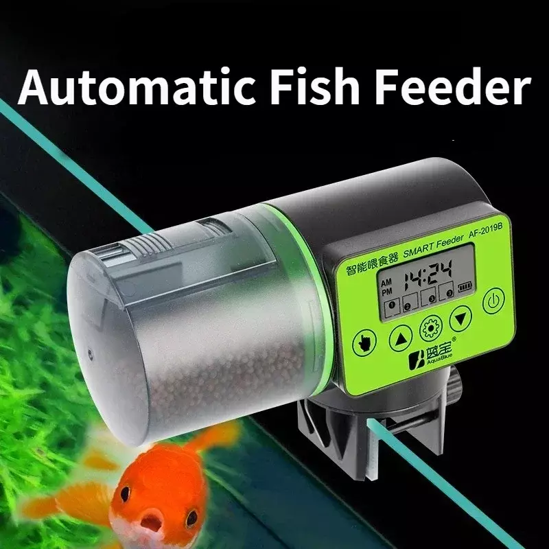 Alimentador automático de tanque de peces, alimentador de tortuga con temporizador inteligente, alimentador de peces dorados de acuario de gran capacidad