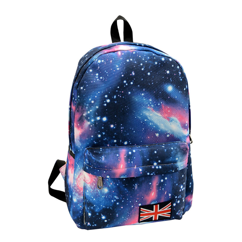 Легкий Рюкзак для книг для подростков, дневной ранец со звездным небом и карманом спереди, школьные принадлежности для мальчиков и девочек