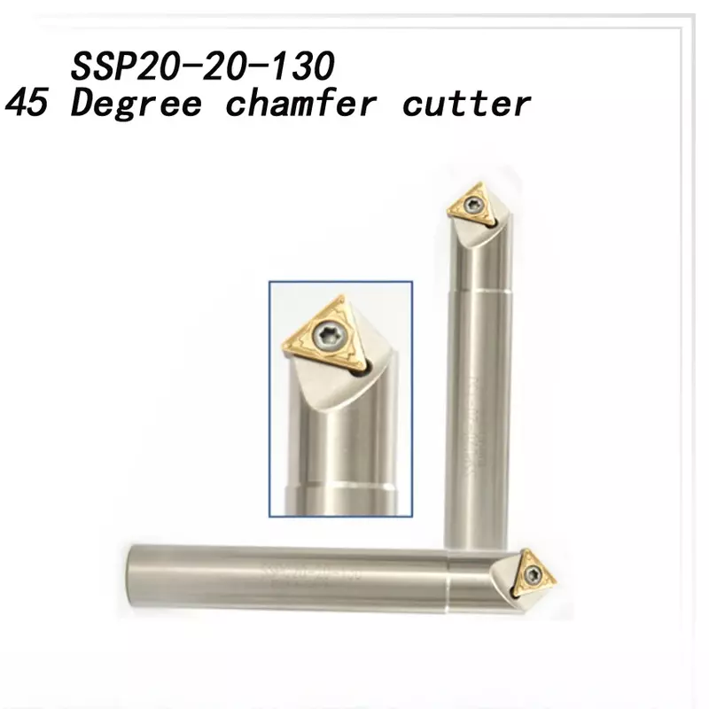 NEW SSP 20-20-130 45 Degree Insertable Face Mill for TCMT16T308 Chamfer Cutter CNC machine tool knife milling cutter arbor
