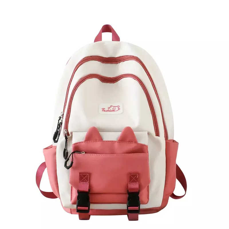 Simple School Backpack Lovely Schoolbag Girl High School Junior High School Backpack New Students with High Capacity