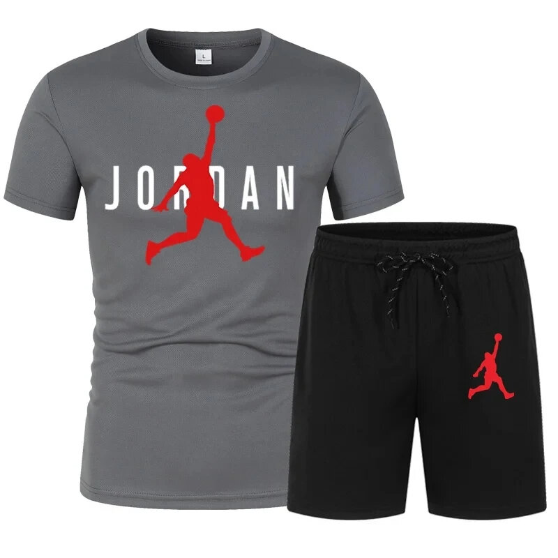 T-shirt da uomo popolare estiva + pantaloncini tuta da uomo tuta sportiva stampa t-shirt a maniche corte moda Casual Set completo da jogging da uomo