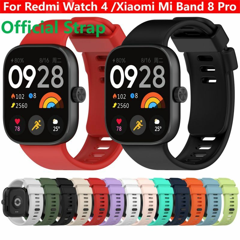 Silicone Strap For Redmi Watch 4 Sport Smart Watch Bracelet For Xiaomi Mi Band 8 Pro WristBand Accessories 8Pro Watch4