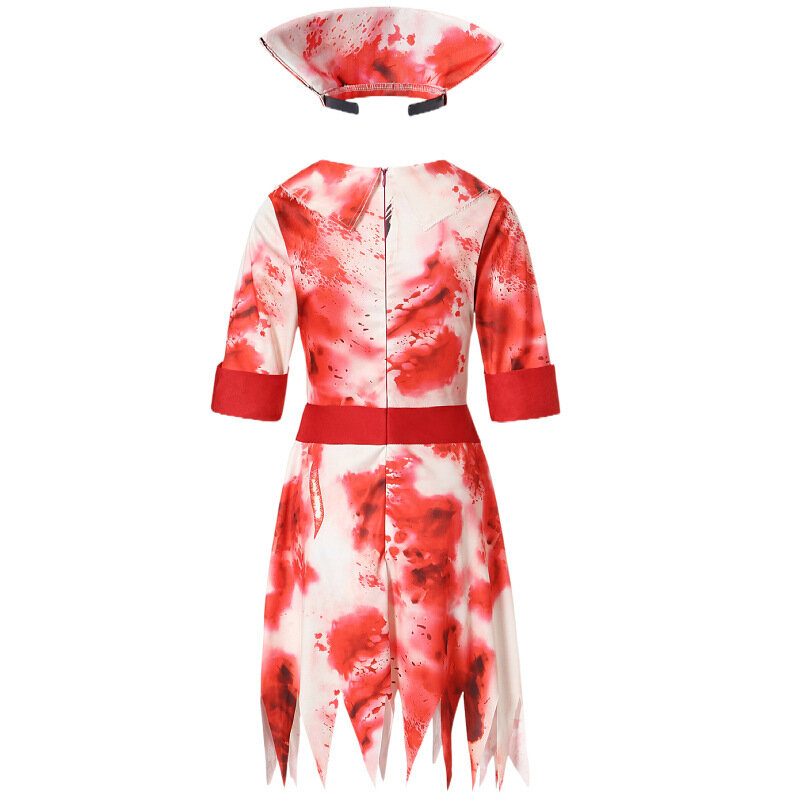 Damski straszny strój pielęgniarki przebranie Cosplay krwawy Zombie pielęgniarki kobiet kostium na Halloween