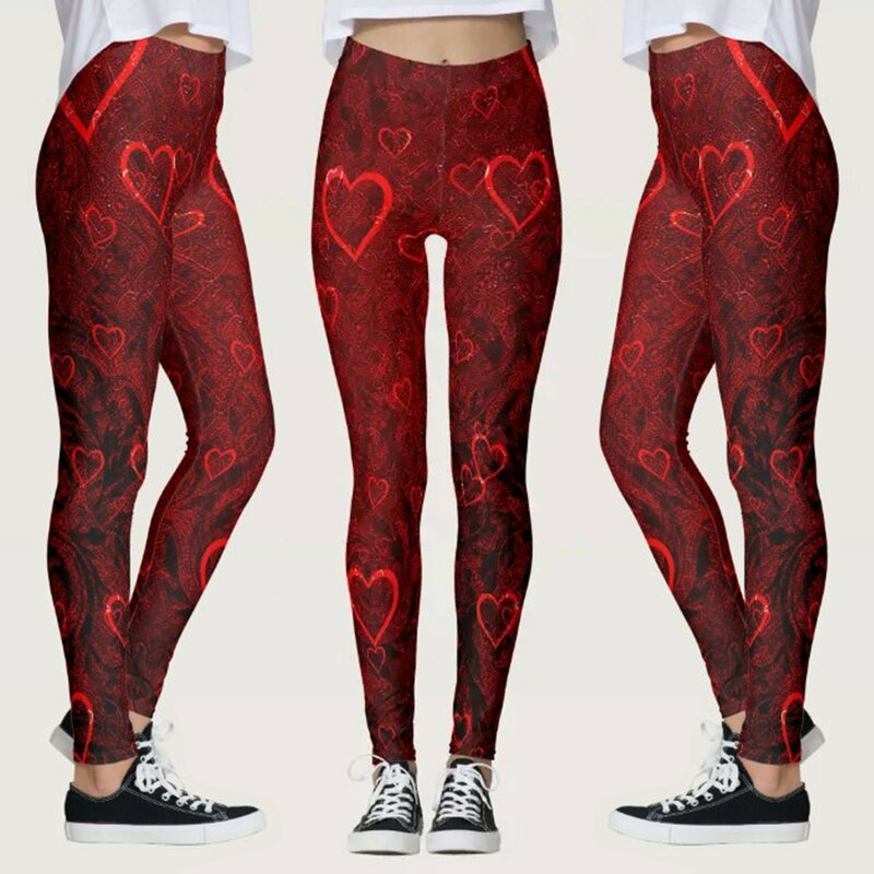 Maternity Yoga Pants Women's Lovesy Print For Yoga Day Valentine's Running Stripes Leggings Wide Leg Leggings for Women