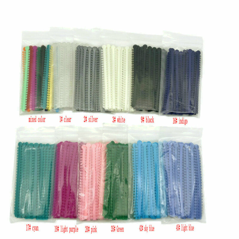1000PCS/20Sticks Dental Kieferorthopädie Elastische Ligatur Krawatten Bands für Klammern Hosenträger 1 pack ligatur krawatte
