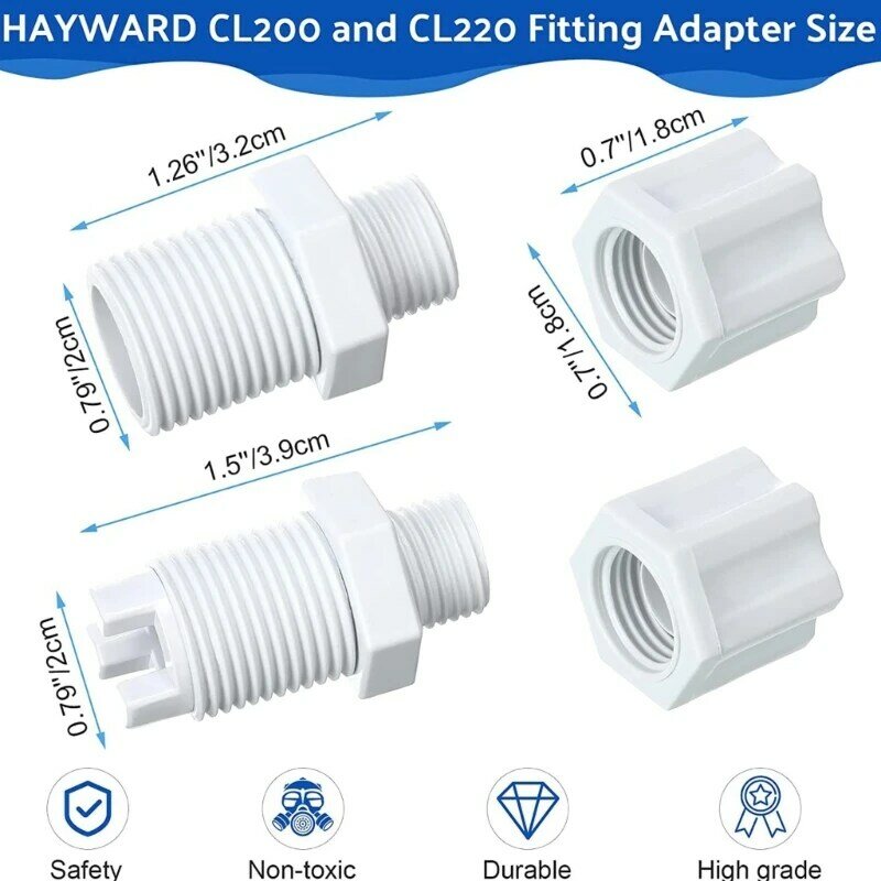 Check Valves & Inlet Fitting Assembly for CL200 CLX220EA Series Feeders CLX220EA Pool Replacement Accessories