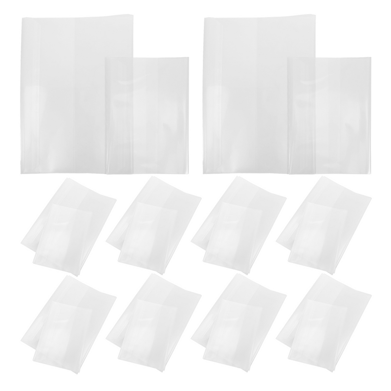 20 Pcs Transparent Book Cover Scrapbooks Sleeve Protection Covers Textbook Students Protector Plastic