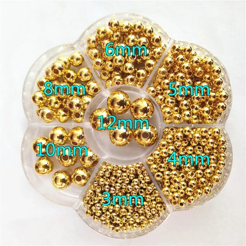 IYOE 1150 buah/kotak 3-12mm ukuran Campuran manik-manik akrilik mutiara imitasi manik-manik bulat untuk membuat perhiasan gelang kalung DIY jahit