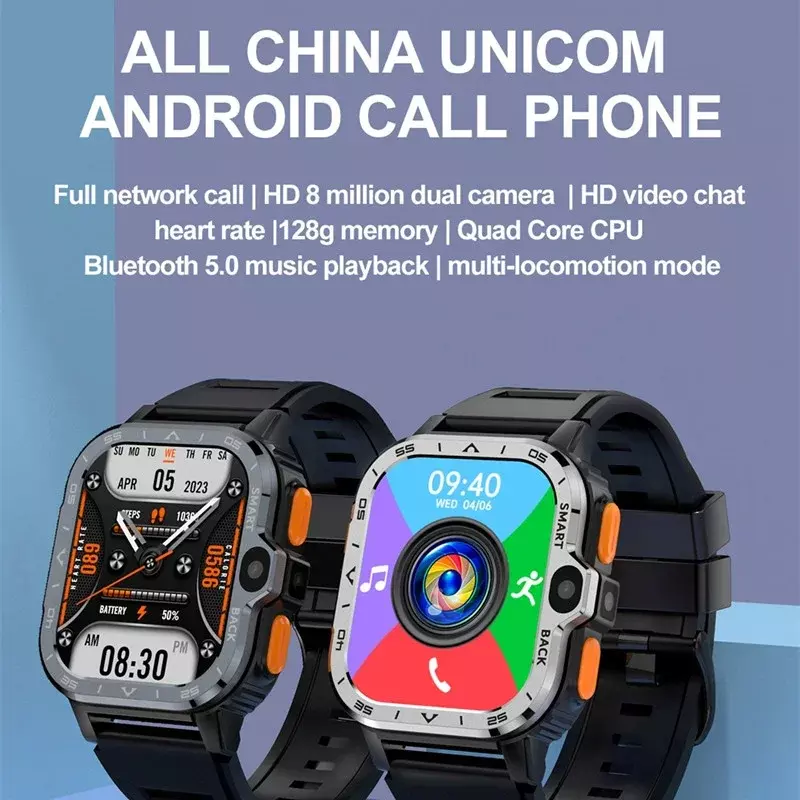 4G Netto Pgd Horloge Android Smart Watch Mannen Hd Dual Camera 64G Geheugen Intelligente Smartwatch Snelle Internettoegang