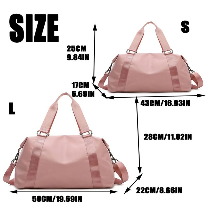 Nylon Sport Gym Bags Casual Expandable Reusable Yoga Tote Bag Large Capacity Multifunctional Duffel Shoulder Bags Outdoor