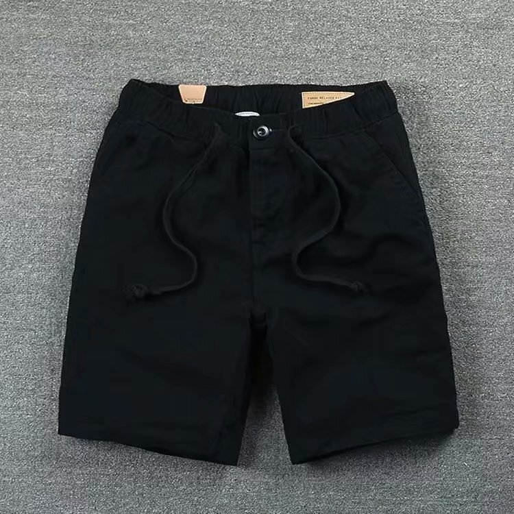Pantalones cortos informales para hombre, Shorts de cintura elástica con cremallera, estilo Hip Hop americano, Retro, para la playa, 2024