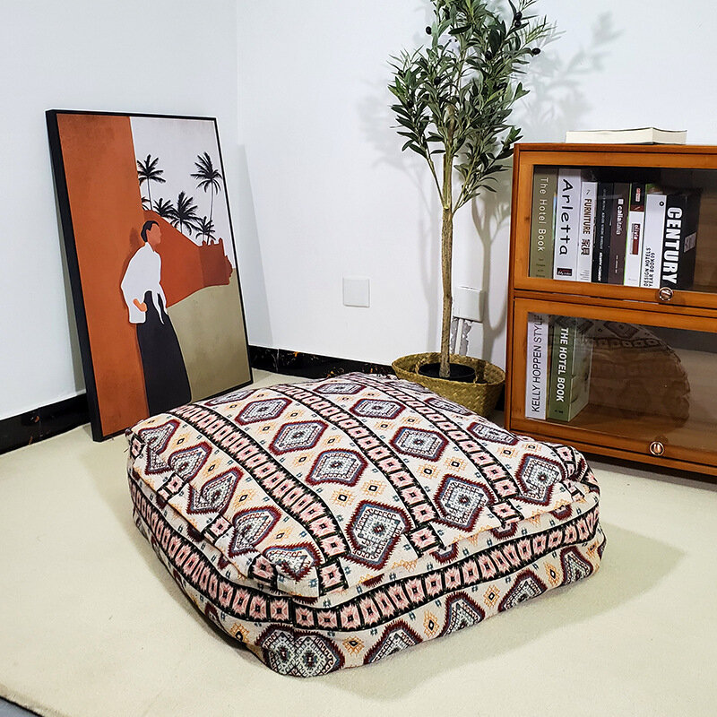 Coussin de pouf géant avec remplissage, pour chambre à coucher, salon, fenêtre de Style japonais, couché, canapé