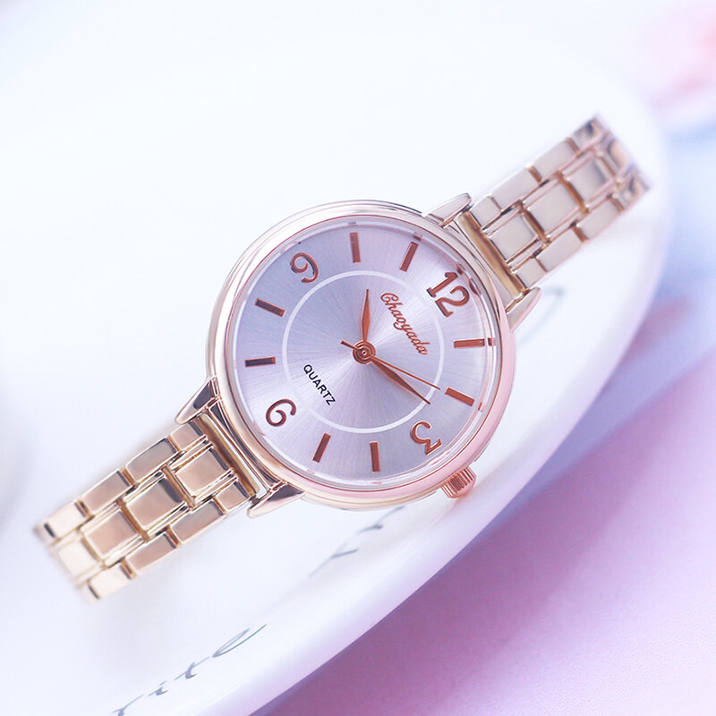 Relojes de pulsera de cuarzo de lujo para mujer, relojes de oro rosa, acero inoxidable, resistentes al agua, simples, regalos de vacaciones para madre y mujer, nueva moda