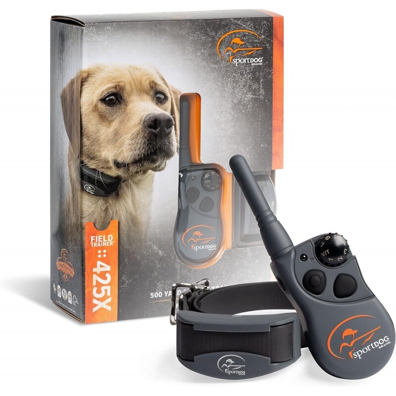 SportDOG Brand FieldTrainer 425X Dog Training Collar - 500 Yard Range - Rechargeable Remote Trainer with Static, Vibrate, and To