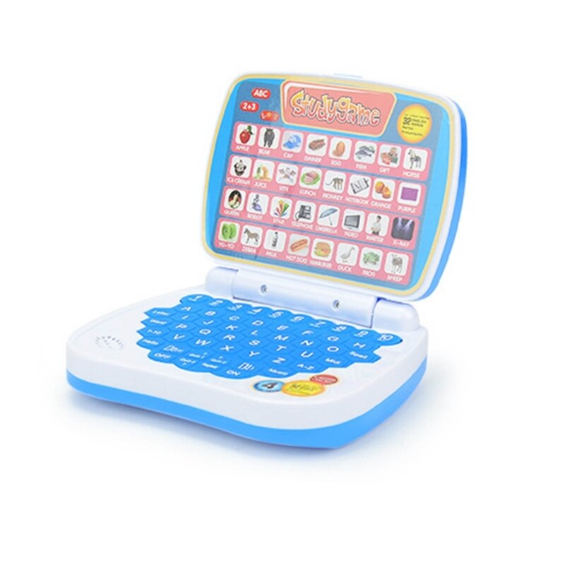Leren klein laptopspeelgoed voor kinderen, peuters, jongens, meisjes, computer voor alfabet, cijfers, woorden, spelling, muziek