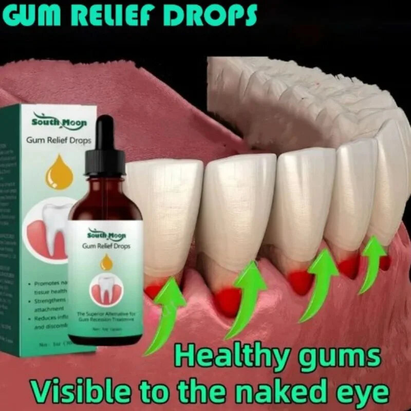 Gum Repair Drops Relieve Receding Gingival Swelling Gum Cleaning Care Oral Periodontal Hygiene Remove Stain Remove Yellow Tartar