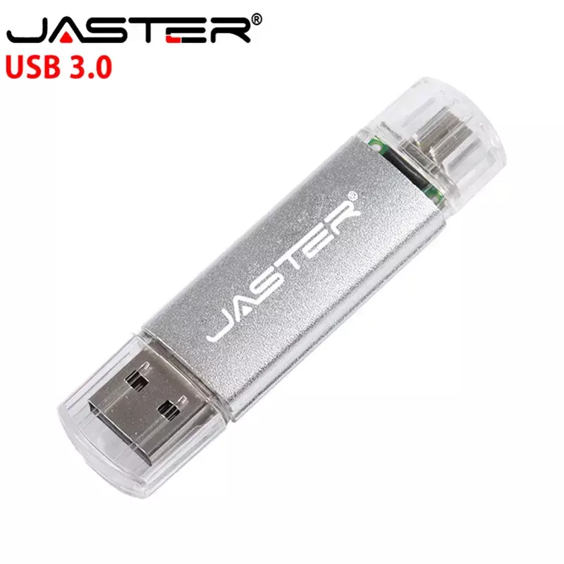 Jaster pendrive otg usb 3.0, pen drive, para sistema android/pc, 4gb, 16gb, 32gb, 64gb, 128gb, armazenamento externo