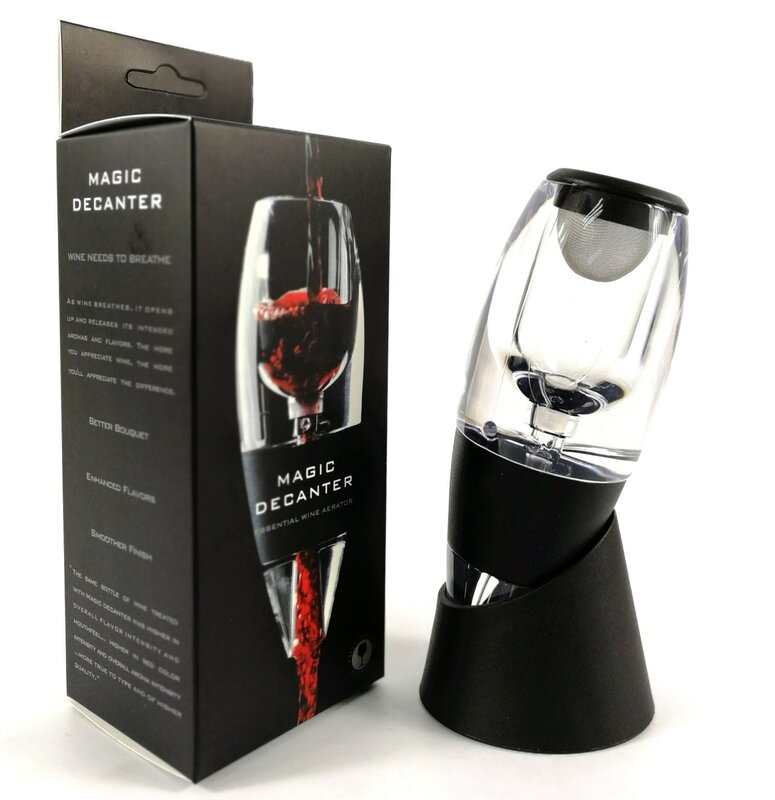 Clearสีแดงไวน์Sobering Aerator Pourer Magic Decanter Essential Wine Quick Aeratorไวน์กรองHopperชุดบาร์เครื่องมือ