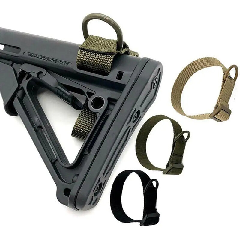 Militar Airsoft tático ButtStock Sling, Adaptador Rifle Stock Gun Strap, Corda de arma, cintando cinto, Caça Monte