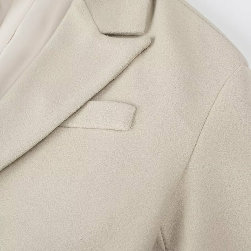 Odzież damska Plus Size wiosna jesień wełniany płaszcz w stylu Street Fashion Dress kurtka z frędzlami długi garnitur bluzki typu Oversize