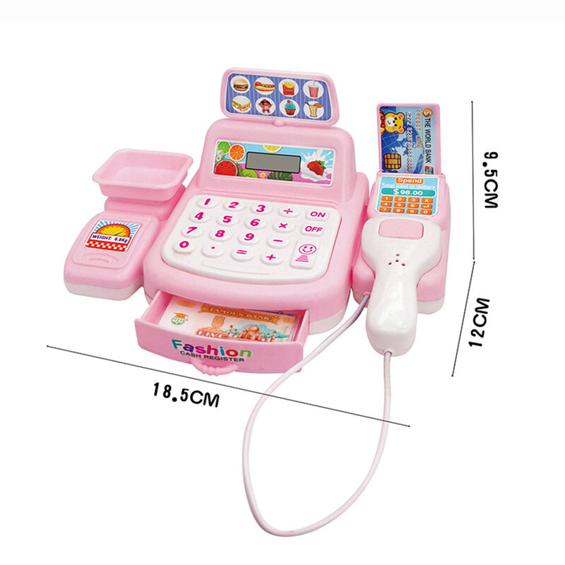 Children's Simulation Cash Register Toys Funny Classic Simulation Cash Register Game for Kids Boys Girls Cosplay Gifts