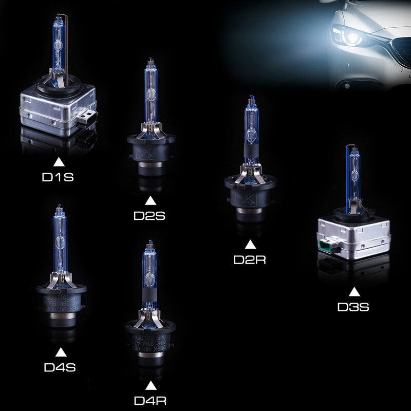 DMEX ulepszony OEM D2R Xenon reflektor HID żarówki 4300K 5500K 6000K 8000K reflektor 85126 66240 P32d-3 wymiana