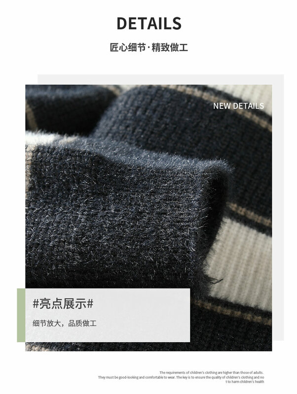 Swetry męskie 2023 zimowe new arrival paski ciepłe swetry męskie modne swetry jesienne męskie wełniane swetry męskie rozmiar M-3XL