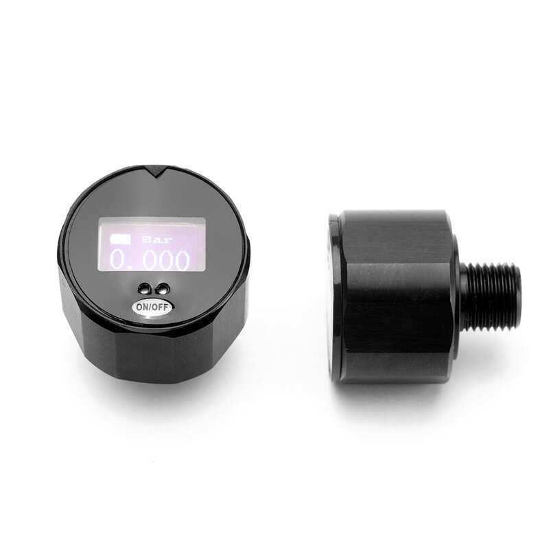Hochpräzises digitales Manometer mit 25mm Zifferblatt 1 ''Manometer 1/8 bar psi mit'' bsp (g1/8 ''), m10, m8 Gewinde