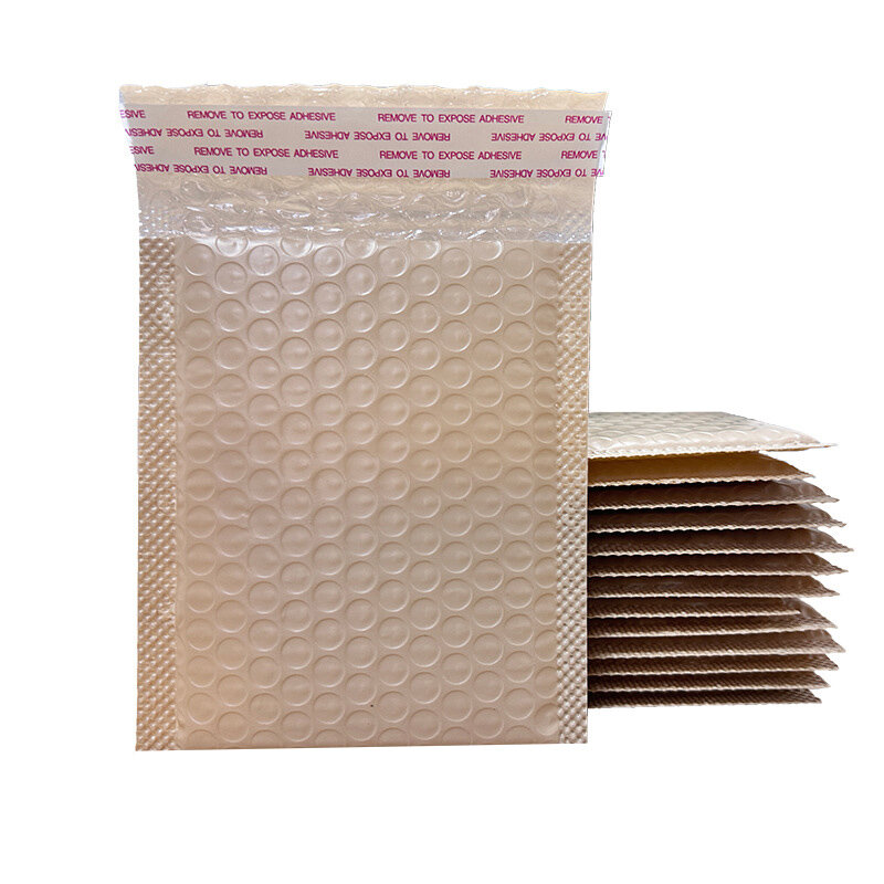 10 szt. Małe koperty z folią bąbelkową herbata mleczna plastikowe wyściełana koperta samoklejący samoprzylepne koperty bąbelkowe biżuteria wstrząsoodporny worek do pakowania