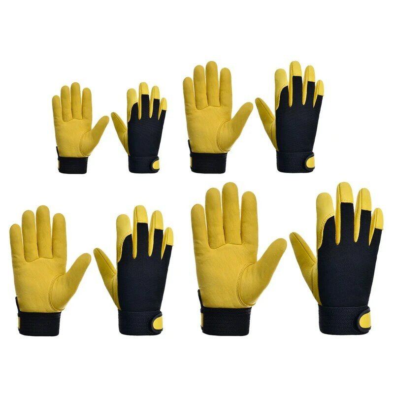 1 пара мужских рабочих перчаток для садовой механики, строительных водителей, ловкость, дышащий дизайн, 4 размера для Прямая