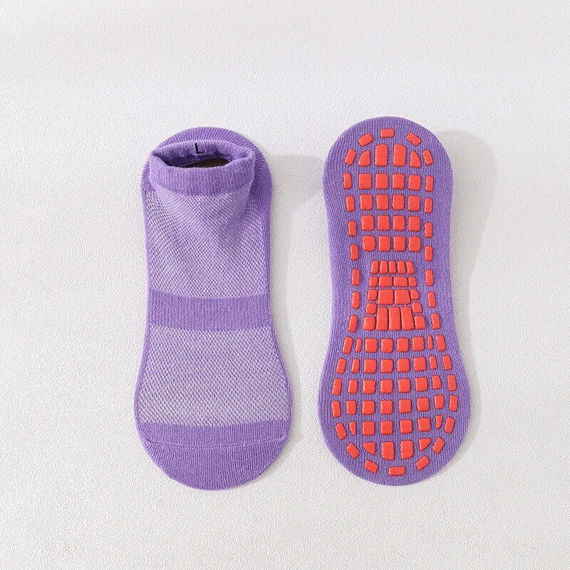 Женские нескользящие силиконовые носки, 1 пара, дышащие хлопковые носки для йоги, танцев, балета, фитнеса, пилатеса, балета