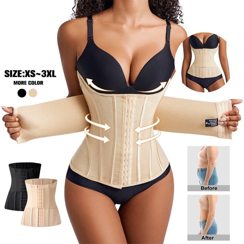 Korset tipis Fajas Reductoras Y modeladora untuk Mujeres Shapewear pelatih pinggang mengangkat payudara Bodysuit perut datar tulang baja