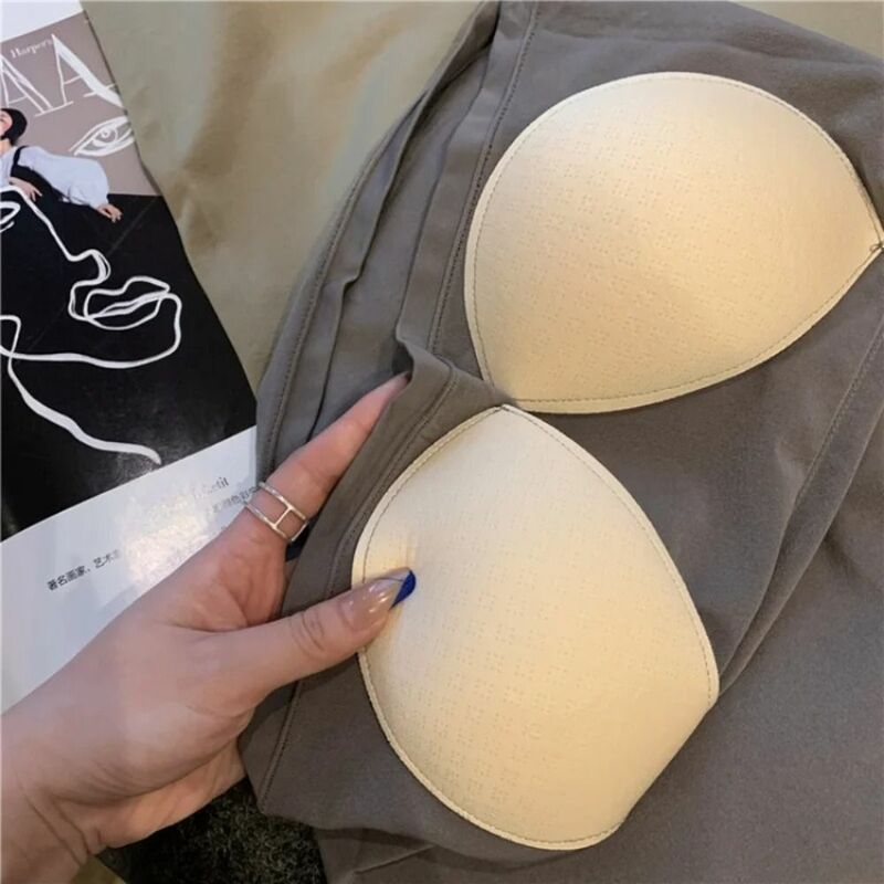 Backless Women's Chest Vest Simplicity Fixed Cup Square Collar Beautiful Back Underwear Can Be Worn Outside Free Size Camisole